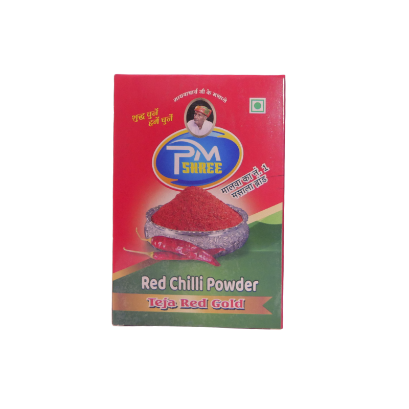 red chilli powder (6) PM SHREE Teja Red Gold Chilli Powder – Lal Mirch Powder 100g | Pure, Spicy & Natural - Image 1